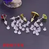 Plug de ouvido transparente para hambúrguer anti-queda não alérgico tampões de ouvido brincos brincos plug de couro acessórios de ouvido atacado