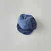 Sombrero de Mezclilla para Bebé Estilo Coreano Primavera y Otoño Borde Delgado Suave para Bebés y Niños Pequeños Hombres y Mujeres Parasol de Viaje Gorra de Visera Linda