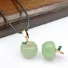 Pendente Pequeno de Maçã de Cristal Natural Brincos DIY Artesanais Acessórios para Colar Pingente Pequeno Fresco Artesanal Venda por Atacado