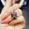 Venta al por mayor de fábrica Popular Colgante de Ópalo de Fuego Natural Plata S925 Incrustado Piedra Principal 5*7 Joyería de Lujo Venta Directa de Fábrica