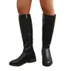 Botas Longas Estilo Britânico Tamanho Grande em Estoque, Botas até o Joelho, Botas de Cano Alto para Mulheres, Botas de Couro Versáteis para Mulheres Atacado