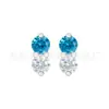 Brincos de Rosca Pequena Duplo Diamante Titânio F136 Unhas de Lábio Piercing Corporal de Liga de Titânio G23 Unhas de Osso da Orelha