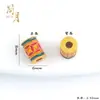 Cuentas Cilíndricas con Agujero Pasante del Mantra de Seis Palabras Esmaltadas Chapadas en Oro Accesorios para Joyería DIY Versátiles Monedas con Agujero Pasante Accesorios Venta al por Mayor