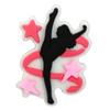 Tamancos Cor-de-Rosa da Série Ballet Mais Vendidos Transfronteiriços, Fivelas de Sapato com Flores, Decorações de Sapato Removíveis de Borracha Macia em PVC