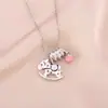 Collar Colgante de Carrusel de Aceite Goteante para Joyería Esmaltada Moda Femenina Infantil Colorido Dopamina Donut Cadena para Clavícula