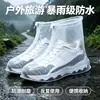 Cobre-sapatos impermeáveis à prova de umidade, espessados, à prova d'água e antiderrapantes, adequados para adultos e crianças, feitos de material de PVC durável, cobre-sapatos impermeáveis para tempo chuvoso e com neve, ideais para viagens ao ar livre