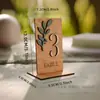 Etiquetagem e Dropshipping de Itens Decorativos Transfronteiriços, Placas de Número de Mesa Decorativas Transfronteiriças, Artesanato de Madeira Estilo Floresta para Casamentos, Dropshipping de Peça Única
