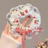 Versión Coreana Lindo Crema Dulce Niña Liga para el Cabello, Scrunchie de Lazo Estilo Mori, Cuerda para el Cabello de Cola de Caballo Sobredimensionada de Alta Gama