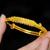 Pulseira Pavão Dourado moda feminina latão imitação ouro pulseira banhada a ouro casamento falso três ouro imitação de ouro acessórios que não desbotam