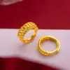 Transmisión en Vivo de Anillos de Flor de Rosa Chapados en Oro de Alta Calidad, Mismo Estilo que las Joyerías de Oro, Anillos Ajustables de Pixiu Chapados en Oro a la Moda, Al por Mayor en Stock