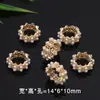 Cuentas Espaciadoras de Agujero Grande de Perla de Zirconia Chapadas en Oro de 18 Quilates, Cuentas de Concha, Cobre Chapado en Oro que Conserva el Color, Accesorios para Joyería Hecha a Mano para Bricolaje