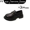 Em estoque~Mocassins marrons de sola grossa para mulheres, para o trabalho, de calçar, sapatos pequenos de couro, Mary Janes de sola macia, sapatos únicos JK japoneses