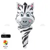 Globo de Dibujos Animados Globo de Aluminio Negocio Pequeño Empuje Venta al por Mayor Mini Animal Pequeño Dinosaurio Palo de Mano Globo de Película de Aluminio