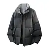 Chaqueta de plumón y algodón para invierno 2026, Engrosada y cálida, Cuello alto, Abrigo de invierno holgado para hombre, Chaqueta acolchada de plumón y algodón