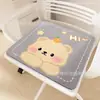 Cojín de Silla Infantil Lindo de Dibujos Animados, Cachemira Sintética, Cojín de Asiento de Felpa a Prueba de Frío, Uso en Oficina en Casa, Resistente a Manchas, Cojín para Taburete con Base Antideslizante