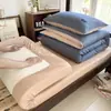 Juego de tres piezas de algodón puro para dormitorio de estudiante universitario, juego completo de ropa de cama, funda de edredón individual de algodón puro, juego de seis piezas de sábana