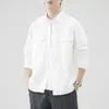Camisa de Trabajo para Hombre, Versátil de Otoño 2026 Nueva Camisa de Manga Larga, Top de Algodón 100% para Hombre, Chaqueta Casual al por Mayor