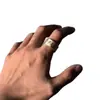 Cielo y Tierra son públicos, Viva el Pueblo Pulsera Anillo Diseño Retro Sentido Hecho a Mano Repujado Exquisito Moderno Guapo Anillo para Dedo