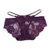 Roupa íntima Sexy de Renda com Laço Cintura Baixa Menina Tentação Francesa Desejo Puro Malha Vazada Calcinha Feminina 1097