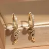 Lote mixto de varios estilos aretes de oro para mujer con colgante geométrico de circón microincrustado joyería de oreja de nicho de alta gama