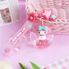 Chaveiro de Óleo Lua Crescente Estrelada Original Sanrio Pingente Coração de Menina Mochila Delicada Celebrante Cibernético Boneca Kulomi