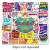 50 Pegatinas de Grafiti con Slogans Inspiradores en Inglés Equipaje Laptop Coche Refrigerador Pegatinas Decorativas