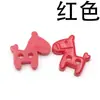 Botões de Plástico Coloridos de Cavalinho Fofo com Dois Furos, Botões de Desenho Animado para Roupas Infantis, Acessórios DIY, Cores Doces