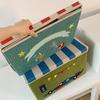 Caja de Almacenamiento para Jardín de Niños Respetuosa con el Medio Ambiente con Tapa Lavable Plegable Caja de Almacenamiento para Libros Infantiles Almacenamiento Doméstico para Ropa de Armario