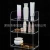 Prateleira de armazenamento de acrílico para banheiro 3 camadas transparente cosméticos perfume penteadeira suporte de bandeja armário de exibição multifuncional