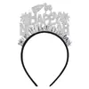 Faixa de Cabeça para Decoração de Ano Novo Acessórios de Cabelo Véspera de Ano Novo 2027 Dia de Ano Novo Festa de Ano Novo Faixa de Cabeça Adereço para Foto