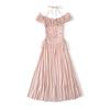 Ap25352-25 Verano Nuevo Estilo Dulce Malla Mangas Cortas Volantes Ajustado Cordón Vestido Chica Francesa Retro