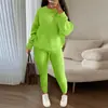 Amazon Europeia e Americana Mais Vendido Moda Casual Conjunto de Malha Calça de Conjunto Comércio Exterior Feminino Conjunto de Lã