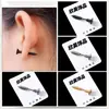 Exquisitos Aretes de Tornillo de Acero Inoxidable, Aretes de Acero de Titanio, Joyería para Oreja con Cabeza Redonda y Barra Recta, Accesorios para Piercings Corporales, Estilo de Línea