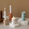 Base de Velas de Banana de Cimento de Resina DIY Papoula Suporte de Vela Cônico Estilo Ins Molde de Silicone