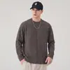 Moletom masculino estilo americano, novo pulôver para primavera e outono de 2026, jaqueta casual versátil, blusa básica solta e confortável para jovens