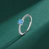 Anillo de Mujer de Plata Esterlina 925 con 12 Piedras de Nacimiento, Exquisito Anillo de Zircón en Bruto Libro Rojo Pequeño, Joyería de Plata Esterlina Regalo