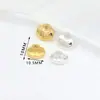Colgante Pequeño de Ábaco con Carácter de Fortuna de Oro Real Chapado en Oro de 18 Quilates para Joyería DIY, Dijes Pequeños, Aretes, Colgantes para Orejas, Pulseras, Collares D105