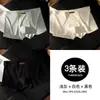 Ropa interior antibacteriana para hombre de 10A, bóxers sin costuras de tacto fresco para verano, de cintura media, ropa interior cómoda y transpirable de ángulo plano