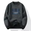 Suéter de Gola Redonda Transfronteiriço para Homens, Veludo Engrossado, Outono e Inverno Chenille Peça Única Camisa de Base Tricô de Veludo para Homens, Roupa de Inverno