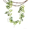Trepadeiras de Flores de Glicínia, Plantas Decorativas de Trepadeira de Flores de Feijão, Decoração de Casamento para Cerimônia ao Ar Livre, Guirlanda de Trepadeira de Seda