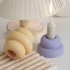 Portavelas de Anillo Círculo Multicapa Nórdico de Resina de Cristal de Amapola Molde de Silicona para Adorno de Cemento y Yeso DIY