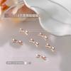 Popular online celebridade ballet sapatos arco tridimensional unhas jóias japonesas pérola fita decorações de unhas atacado