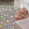 Novos Adesivos de Unha Dopamina Maçã de Verão Shell Estrelas Maçã Verde Pêssego Criativo Manual de Decoração DIY
