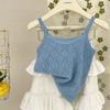 [Bem-Estar de Verão] Regata Feminina Moda Feminina Alcinha Estampada Infantil Estilosa Com Babados