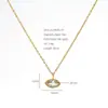 Collar de acero inoxidable con zircón marquesa, esmeralda y diamante blanco, cadena para la clavícula de estilo nicho de lujo ligero, joyería simple y elegante para mujer