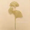 P Acessórios de Natal Pó Dourado Plantas Verdes Simuladas Eucalipto Folhas de Ginkgo Agulhas de Cedro Enfeites de Árvore de Natal Atacado Transfronteiriço