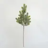 Decoração Transfronteiriça de Agulhas de Pinheiro de Natal Artificial Acessórios de Galho de Pinheiro Único Pinhas Plásticas Decoração de Feriado Árvore de Natal Presente