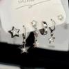 ¡Chica genial! Set de Aretes de Borla de Mariposa Oscura de Seis Piezas, Aretes Dulces y Cool, Set de Diseño Nicho, Aretes y Aretes