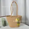 Bolso tote grande de mujer en stock, bolso tejido francés, bolso de viaje para vacaciones de mujer, bolso de playa simple, bolso de mano, disponible para dropshipping