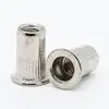 Tuerca remache de paso con cabeza plana niquelada Tuerca remache de cabeza avellanada pequeña Tapa remache de ranura Tuerca remache de cabeza avellanada pequeña